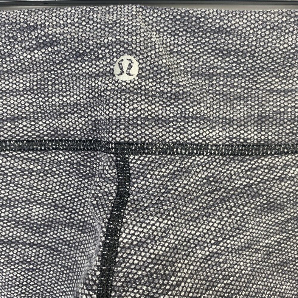 Lululemon Size 4 Wunder Under Crop II Womens Black Multi High Rise Yoga Leggings